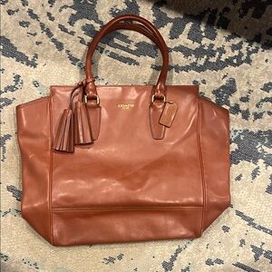 Coach Tan Leather Tote Bag